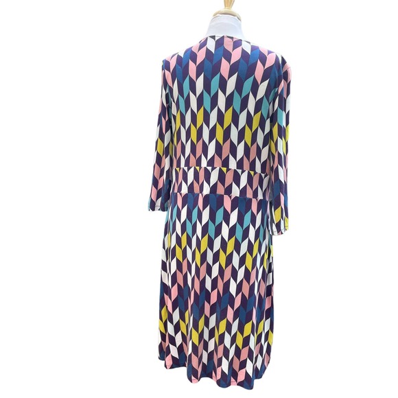 Boden | Geometric Print Faux Wrap Dress - Picture 7 of 12